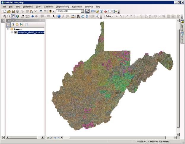 Map service in ArcMap